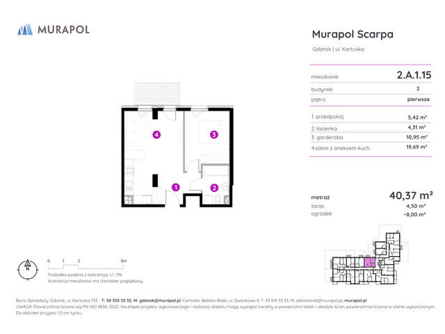Mieszkanie w inwestycji Murapol Scarpa, symbol 2.A.1.15 » nportal.pl