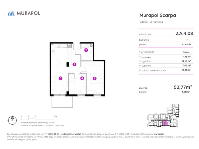 Mieszkanie w inwestycji Murapol Scarpa, symbol 2.A.4.08 » nportal.pl