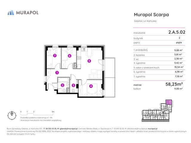 Mieszkanie w inwestycji Murapol Scarpa, symbol 2.A.5.02 » nportal.pl