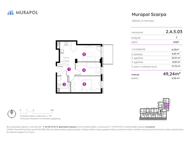 Mieszkanie w inwestycji Murapol Scarpa, symbol 2.A.5.03 » nportal.pl