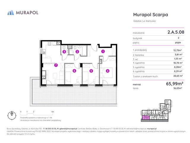 Mieszkanie w inwestycji Murapol Scarpa, symbol 2.A.5.08 » nportal.pl