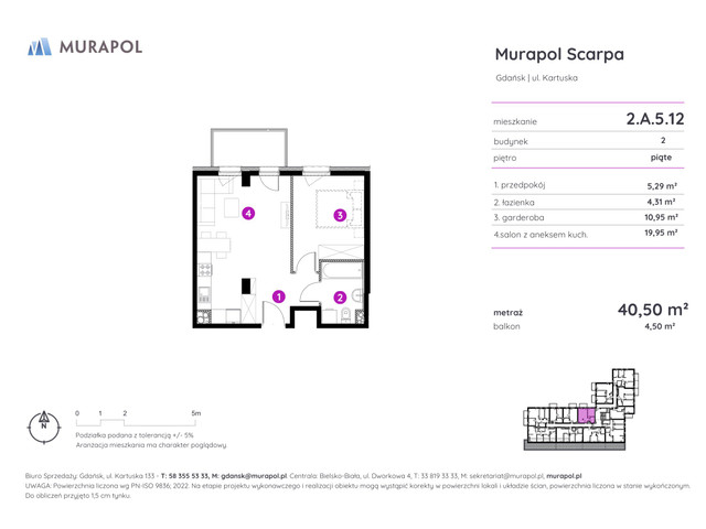 Mieszkanie w inwestycji Murapol Scarpa, symbol 2.A.5.12 » nportal.pl