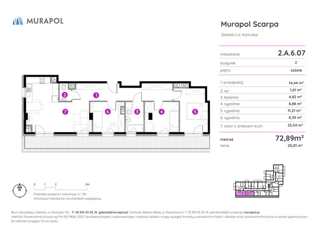 Mieszkanie w inwestycji Murapol Scarpa, symbol 2.A.6.07 » nportal.pl