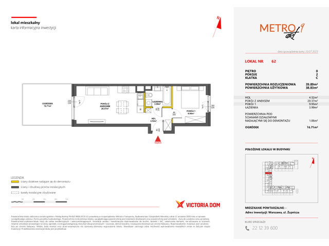 Mieszkanie w inwestycji METRO ART, symbol 9M.62 » nportal.pl