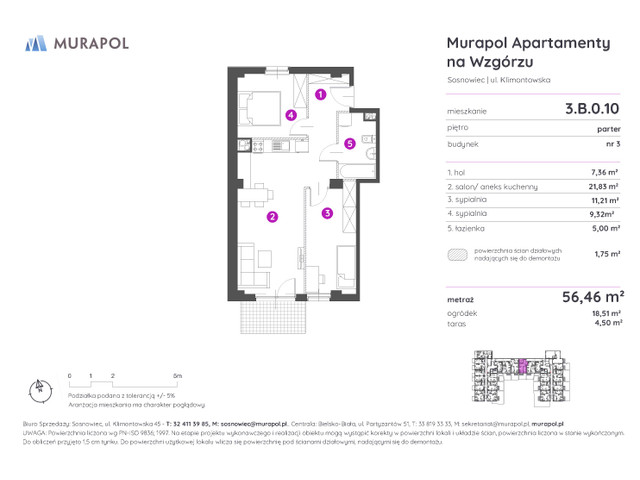 Mieszkanie w inwestycji Murapol Apartamenty Na Wzgórzu, symbol 3.B.0.10 » nportal.pl