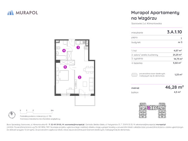 Mieszkanie w inwestycji Murapol Apartamenty Na Wzgórzu, symbol 3.A.1.10 » nportal.pl