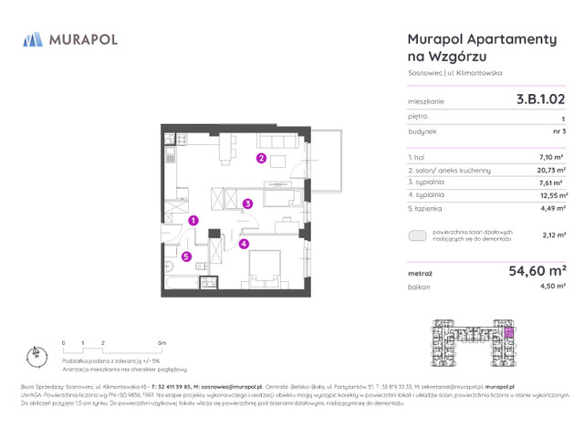 Mieszkanie w inwestycji Murapol Apartamenty Na Wzgórzu, symbol 3.B.1.02 » nportal.pl