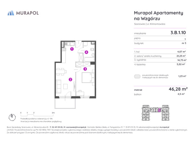 Mieszkanie w inwestycji Murapol Apartamenty Na Wzgórzu, symbol 3.B.1.10 » nportal.pl