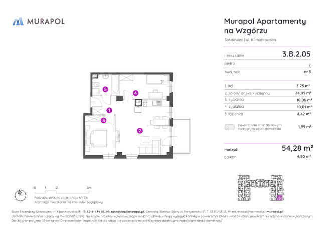 Mieszkanie w inwestycji Murapol Apartamenty Na Wzgórzu, symbol 3.B.2.05 » nportal.pl