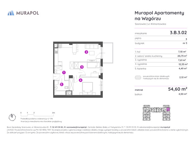 Mieszkanie w inwestycji Murapol Apartamenty Na Wzgórzu, symbol 3.B.3.02 » nportal.pl