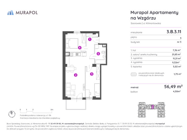 Mieszkanie w inwestycji Murapol Apartamenty Na Wzgórzu, symbol 3.B.3.11 » nportal.pl