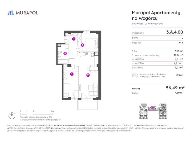 Mieszkanie w inwestycji Murapol Apartamenty Na Wzgórzu, symbol 3.A.4.08 » nportal.pl