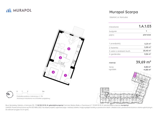 Mieszkanie w inwestycji Murapol Scarpa, symbol 1.A.1.03 » nportal.pl
