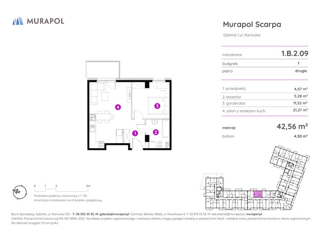 Mieszkanie w inwestycji Murapol Scarpa, symbol 1.B.2.09 » nportal.pl