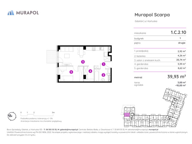 Mieszkanie w inwestycji Murapol Scarpa, symbol 1.C.2.10 » nportal.pl