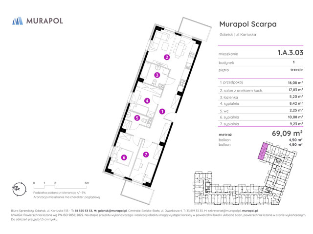 Mieszkanie w inwestycji Murapol Scarpa, symbol 1.A.3.03 » nportal.pl
