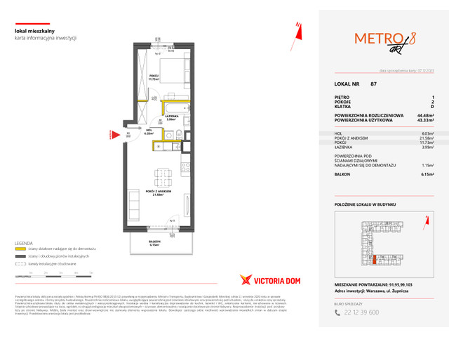Mieszkanie w inwestycji METRO ART, symbol 8M.87 » nportal.pl