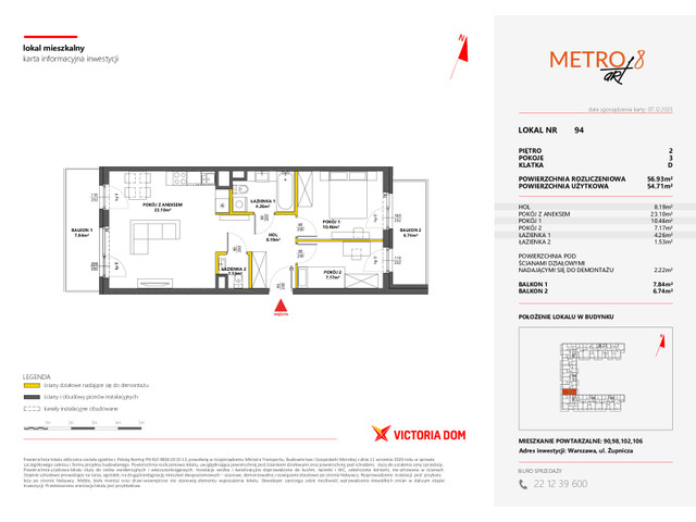 Mieszkanie w inwestycji METRO ART, symbol 8M.94 » nportal.pl