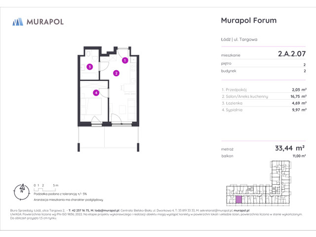 Mieszkanie w inwestycji Murapol Forum, symbol 2.A.2.07 » nportal.pl
