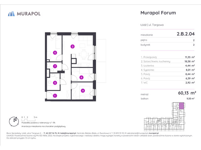 Mieszkanie w inwestycji Murapol Forum, symbol 2.B.2.04 » nportal.pl