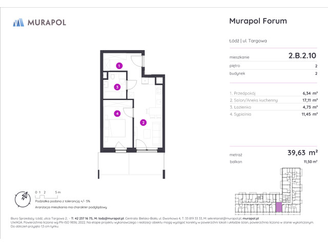 Mieszkanie w inwestycji Murapol Forum, symbol 2.B.2.10 » nportal.pl