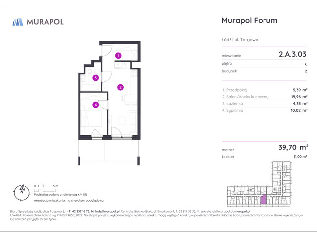 Mieszkanie w inwestycji Murapol Forum, symbol 2.A.3.03 » nportal.pl