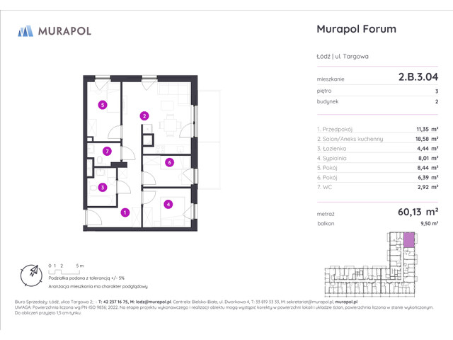 Mieszkanie w inwestycji Murapol Forum, symbol 2.B.3.04 » nportal.pl