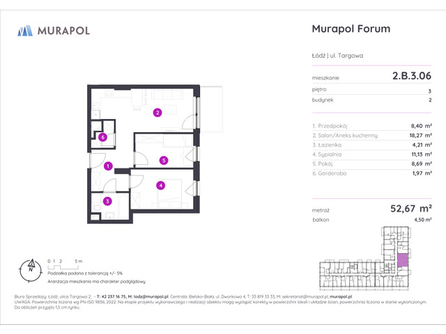 Mieszkanie w inwestycji Murapol Forum, symbol 2.B.3.06 » nportal.pl