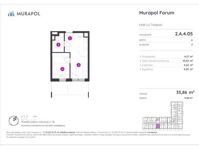 Mieszkanie w inwestycji Murapol Forum, symbol 2.A.4.05 » nportal.pl