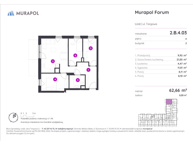 Mieszkanie w inwestycji Murapol Forum, symbol 2.B.4.03 » nportal.pl