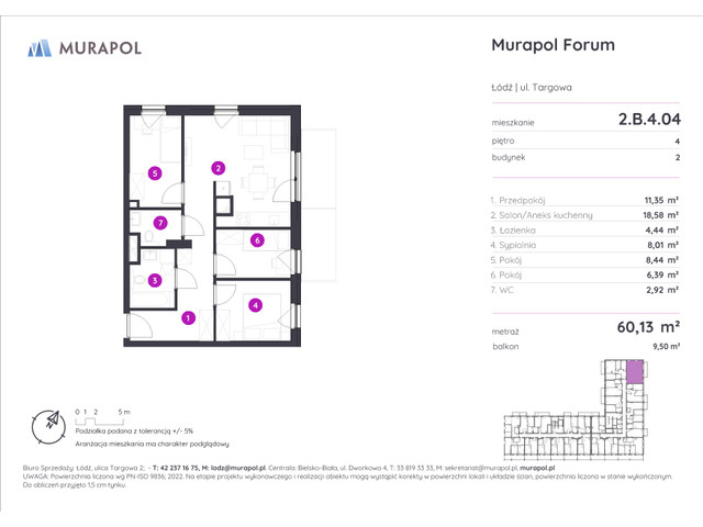 Mieszkanie w inwestycji Murapol Forum, symbol 2.B.4.04 » nportal.pl