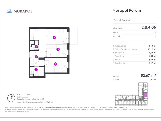 Mieszkanie w inwestycji Murapol Forum, symbol 2.B.4.06 » nportal.pl