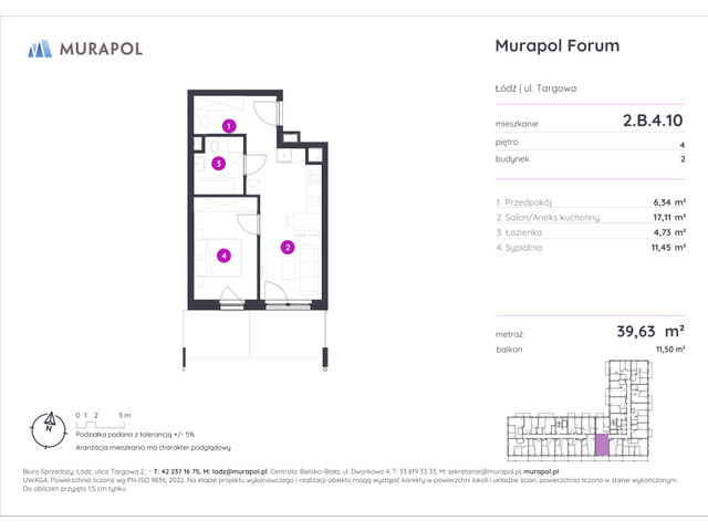 Mieszkanie w inwestycji Murapol Forum, symbol 2.B.4.10 » nportal.pl