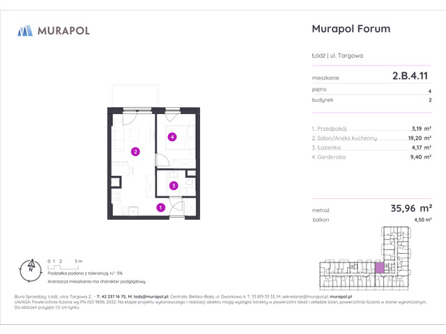 Mieszkanie w inwestycji Murapol Forum, symbol 2.B.4.11 » nportal.pl