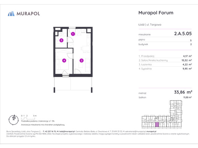 Mieszkanie w inwestycji Murapol Forum, symbol 2.A.5.05 » nportal.pl