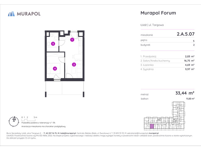 Mieszkanie w inwestycji Murapol Forum, symbol 2.A.5.07 » nportal.pl