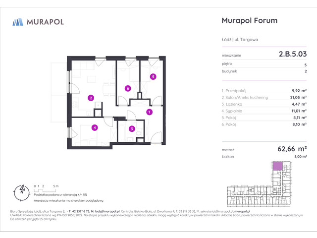 Mieszkanie w inwestycji Murapol Forum, symbol 2.B.5.03 » nportal.pl