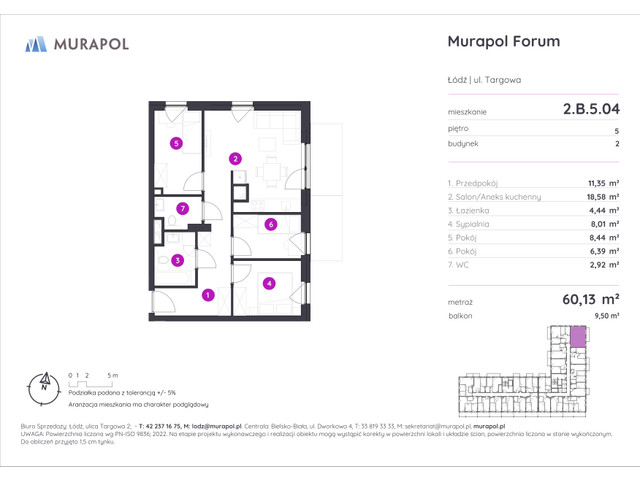 Mieszkanie w inwestycji Murapol Forum, symbol 2.B.5.04 » nportal.pl