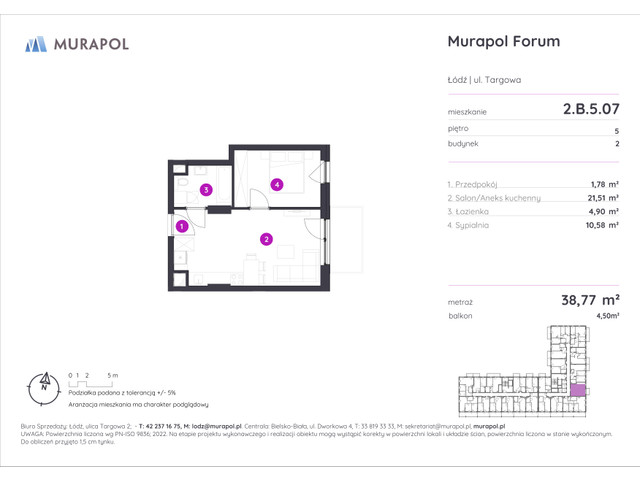 Mieszkanie w inwestycji Murapol Forum, symbol 2.B.5.07 » nportal.pl