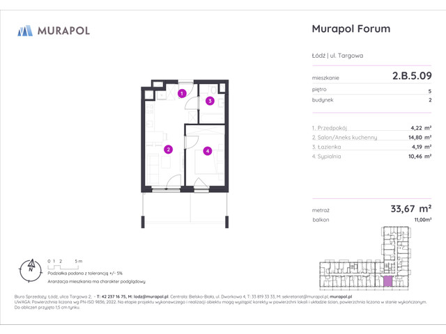 Mieszkanie w inwestycji Murapol Forum, symbol 2.B.5.09 » nportal.pl