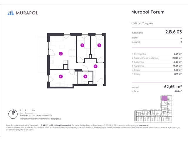 Mieszkanie w inwestycji Murapol Forum, symbol 2.B.6.03 » nportal.pl