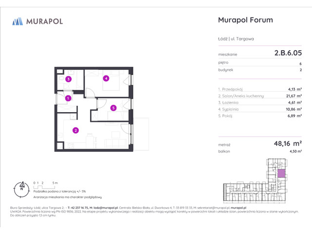 Mieszkanie w inwestycji Murapol Forum, symbol 2.B.6.05 » nportal.pl