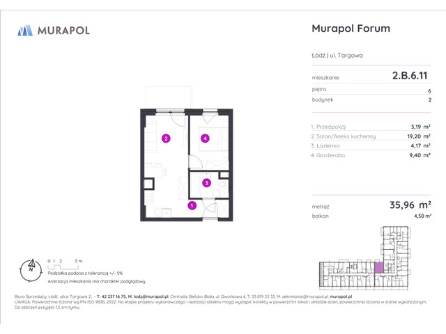 Mieszkanie w inwestycji Murapol Forum, symbol 2.B.6.11 » nportal.pl