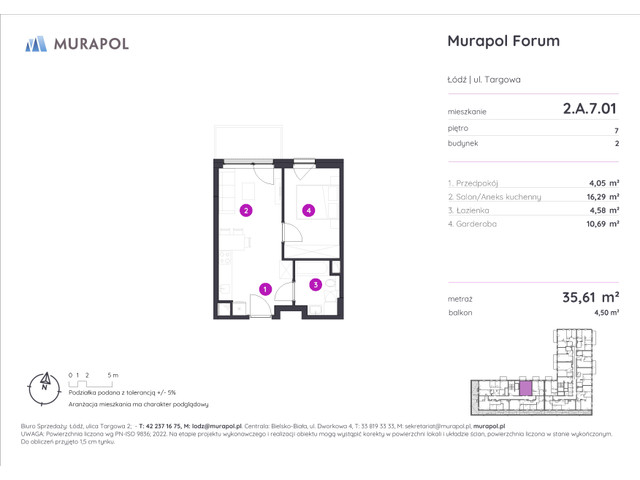 Mieszkanie w inwestycji Murapol Forum, symbol 2.A.7.01 » nportal.pl