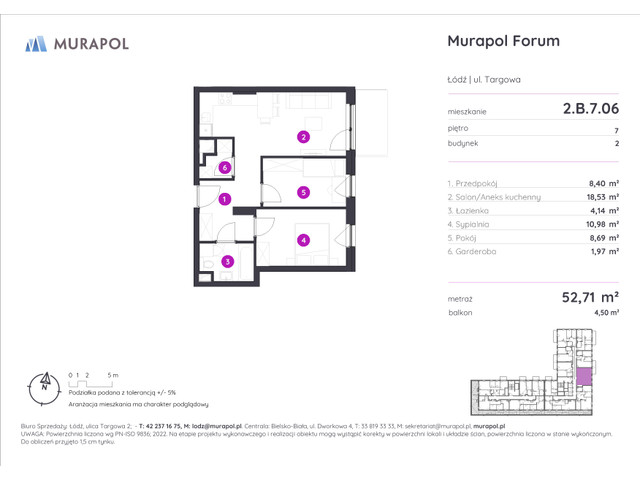 Mieszkanie w inwestycji Murapol Forum, symbol 2.B.7.06 » nportal.pl