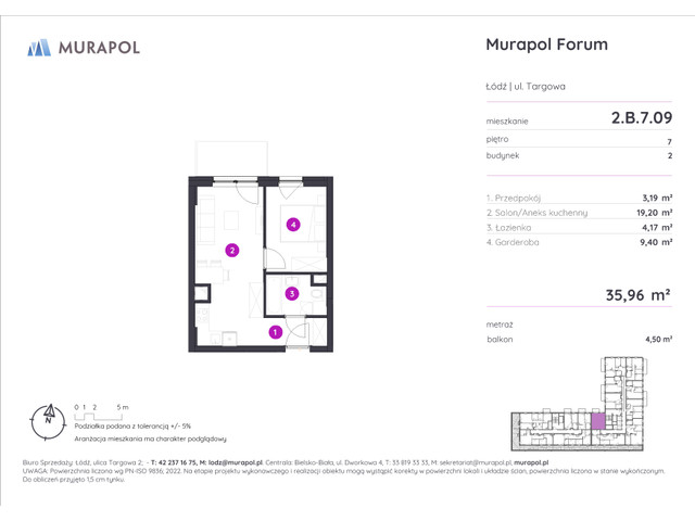 Mieszkanie w inwestycji Murapol Forum, symbol 2.B.7.09 » nportal.pl