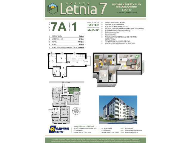 Mieszkanie w inwestycji Letnia 7a-7b, symbol 7a.1 » nportal.pl