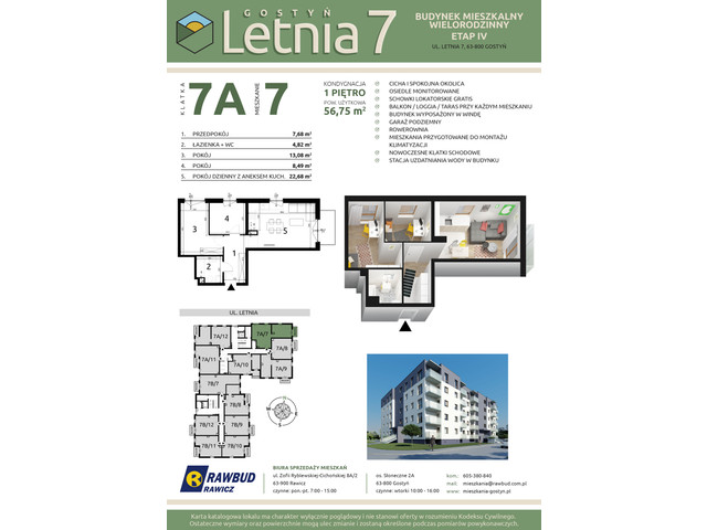 Mieszkanie w inwestycji Letnia 7a-7b, symbol 7a.7 » nportal.pl