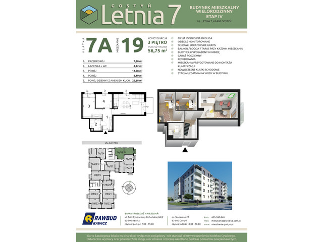 Mieszkanie w inwestycji Letnia 7a-7b, symbol 7a.19 » nportal.pl