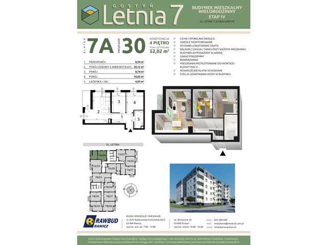 Mieszkanie w inwestycji Letnia 7a-7b, symbol 7a.30 » nportal.pl